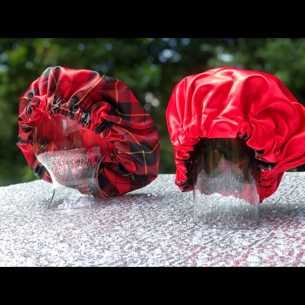 Pretty Plaid 💄 Satin Hair Bonnets